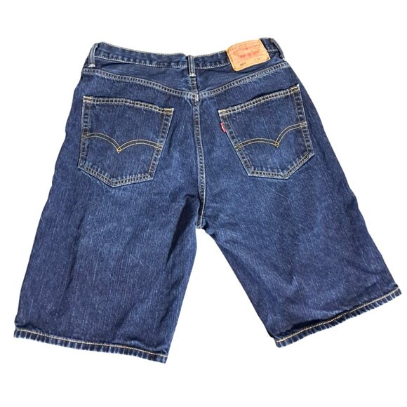 Levis 569 Jean Shorts Mens Size 34 Loose Straight Blue Denim Jorts - Picture 1 of 8
